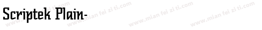 Scriptek Plain字体转换